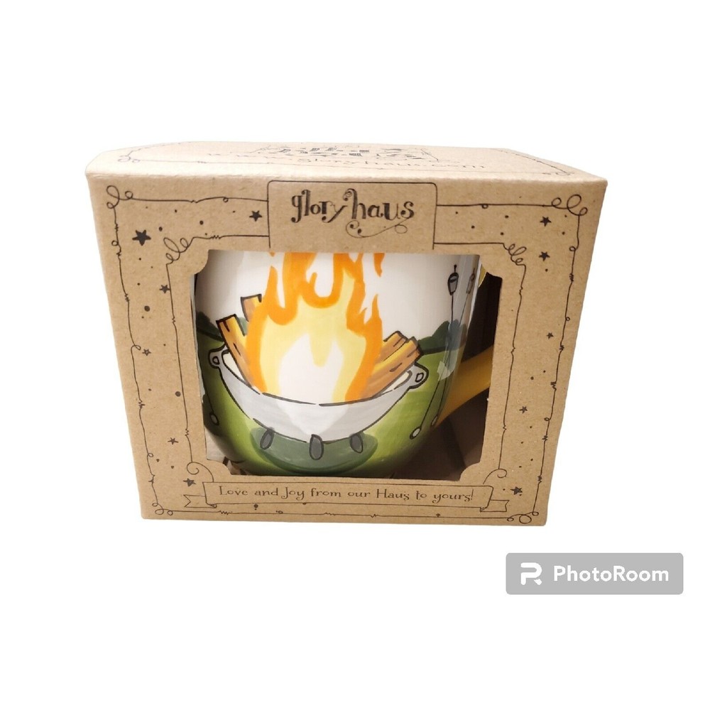New With Tags Glory Haus Campfire S'mores Coffee Mug Oversized 16oz W/ Box Open
